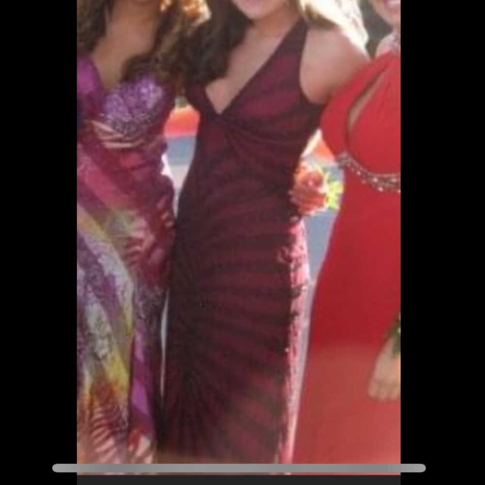 Purple Beaded Gown- Excellent Condition